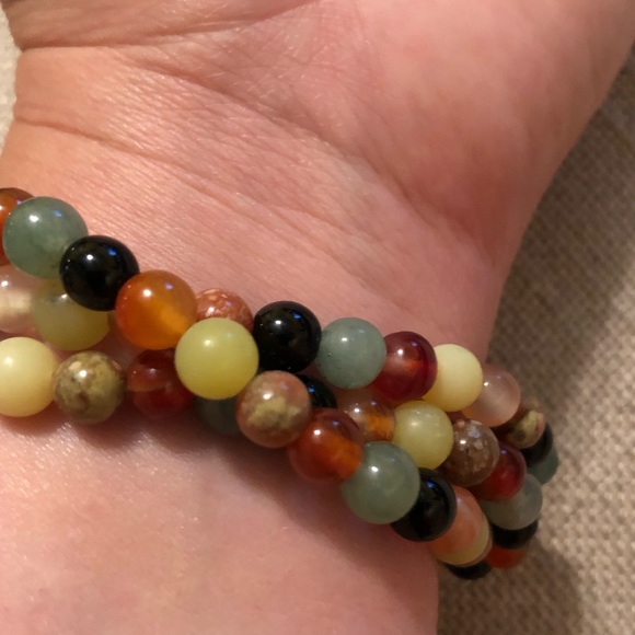 Triple Strand Gemstone Bracelet - Picture 2 of 4